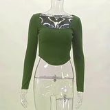 Knitted Underwear Short-Style Long-Sleeved Blouse 2023 Spring New Women's Casual Bottomed Shirt-Outfit