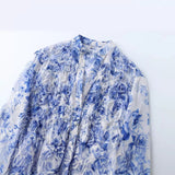 Summer Dress With Belt Laminated Decorative Print 2298077-Outfit