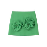 New Spring Style Simple Vest With Two Sets Of Floral Decorative Skirt-Outfit