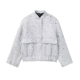 New Women's Pocket Decoration Short Jacket Bead Piece Jacket 7925993-Outfit