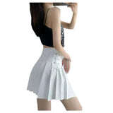 Fongt 100-Fold Skirt Women's New Dress With White Half-Dress Korean Version Of The College Style Skirt A Skirt