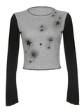 Star Long Sleeve Crop
