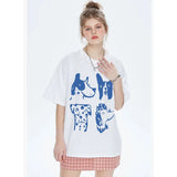 Cartoon Dog Graphic Top-Outfit