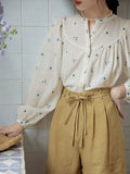 Florals Shirts Thin Women Full Sleeve Sunscreen New Autumn Office Lady Casual Sweet
