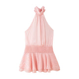 Fongt ZA Summer New Temperament Elegant Belt Dress Waist Dress
