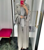 Lace Up Embroidered Beaded Cardigan Robe