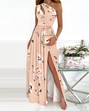 Slant Shoulder Hollow-out Elegant Other Commuter Gradient Color High Long