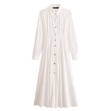 Fongt Homemade New Women's Classic Clip Long-Sleeved Muffin Dress 0387053