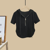 Fongt Slim Hot Girl Top With A Two-Piece Set With Slit Jeans-Outfit
