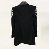 Fongt Star Fashion New Hand Gorgeous Heavy Industry Nails And Drills Long Blazer