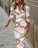 Women's New Fashion Printed Shirt Tie Medium Long Strip-Outfit