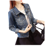Fongt 2024 Add Fat Plus Size Denim Coat Female Fat Sister Korean Version Show Thin Jacket Fat MM Short Loose Jacket-Outfit