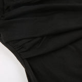 Criss Cross Ruched V Neck Tee-Outfit