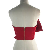 Fongt Bow Wrapped In Bras And Shoulders With Short Shirt Women Women Tops Direct Selling