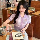 Girl Plaid Crop