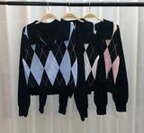 2021 Knitted Jumper Sweater V-neck Pullover New Fashion Sweater College Style Sweaters Bottoms Clothes Pull Femme