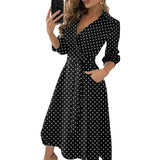 Sleeve V-Neck Casual Loose Holiday Midi