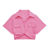 New Elastic Blended Multi-Color Short Style Shirt 7385036-Outfit