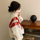 Vintage Patchwork Collar Neck Jacket-Outfit