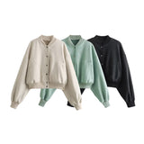 Fongt Women's Autumn New Short-Form Bomber Fashion Jacket