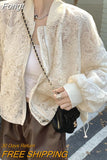 Summer Lace Thin Jacket Women Parka Casual Femal Coat Hollow Out Embroidery Floral Women Thin
