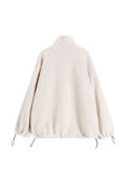 Women Lamb Wool Coats Korean Kawaii Harajuku Style Thickened Stand Collar Casual Oversized Coats 2023 Winter New Female