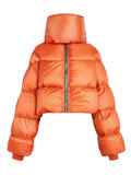 Women Cotton-padded Coat Scarf Collar Zipper Full Sleeves Panelled Thick Warm Parka Jackets Winter 2023 New-Outfit