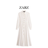 Fongt Homemade New Women's Classic Clip Long-Sleeved Muffin Dress 0387053