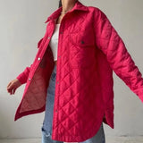 Fongt Buckle Collar Loose Warm Lingge Cotton Suit New 2025 Autumn And Winter With Thick Cotton Clothes