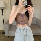 A Small French Style Unique Breast-Wearing Short Coat Summer Sweet And Spicy Chest Small Sling Vest Babes Wearing