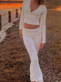 knit two-piece suit with zip and