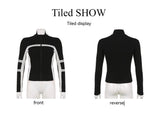 Vintage Striped Zip Up Cardigan-Outfit