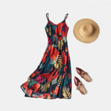 New-Coming Spring Summer Holiday Long Dress Cross Spaghetti Strap Open Back Beach Style Ankle-Length Women