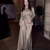 Fongt 2025 New T-Shirt With Elegant Half-Body Dress Set