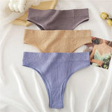 Seamless Women's Panties 9 Solid Color High Waisted Thongs Women Comfortable Women's Cotton Briefs Sexy Female