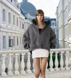 Removable Puffer Hoddie Patchwork Zipper Jacket-Outfit
