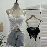 Real Shot Abstinence Hottie Low Breast With Breast Pad Lace Slings Vest V-Neck Butterfly-Like Umbilical Umb