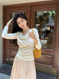 Fongt Xixi 2025 Autumn White Label New Temperament Collared Haired Shirt Lady 100 On Top Women 89489
