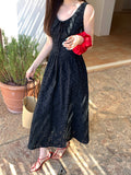 Fongt Xixi 13 Lines 2025 Summer New Elegant Temperament Embroidered High-Rise Thin Dress Dress Women 88280