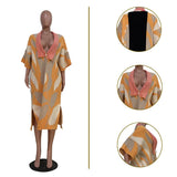 Fongt New Women's Casual Short Sleeve Knitted Long Coat-Outfit