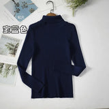 Fongt Sweater Woman With Bottom Shirt Autumn And Winter New Long Sleeves To Keep Warm Body Solid Color Knitted