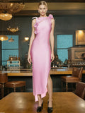 Dress Dress Woman 2025 Spring New Fashion Three-Dimensional Flower Stitched Design-Sensitive Bag-Buffed