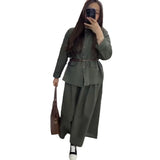Fongt 2025 New Women's Button Pocket Solid Color Half-Dress Skirt Fashion Suit Woman