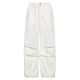 Fongt Fashion New Hot Girl Wide Leg Pants Loose Many Pocket Retro Drawrope Overalls Women's Wear-Outfit