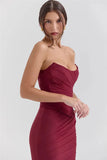 Corset And Bodycon Maxi Skirt With Neckerchief Set-Outfit