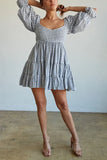 Gingham Babydoll Dress 703-0-Outfit