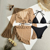 2024 New Sexy Lace Mesh Four-Piece Swimsuit