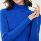 Turtleneck Slim Sweater Women Pullovers 2021 Autumn Thick Long Sleeve Basic All-match Tops Ladies Fashion Office