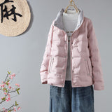 Autumn And Winter New Standing Collar Recreational White Duck Velvet Thin Pressure Glue Down Jacket Female Short Money Loose All-Match Coat Tide-Outfit