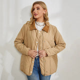 Leather Leather Parka Big Lapel Short Bread Coat Fashion Commuter Coat Ladies Elegant Cotton Coat Streetwear Korean